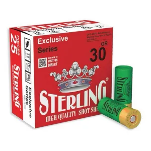 Sterling Exclusive Series, 12 Gauge 2.75 in, #8, 1 1/8 oz, Shot Shell, 25 Round Box 8698779950842