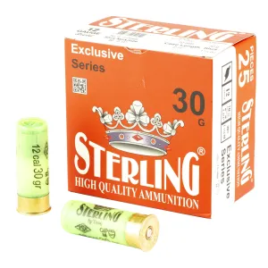 Sterling Exclusive Series, 12 Gauge 2.75 in, #6, 1 1/6 oz, Shot Shell, 25 Round Box 8698779950620