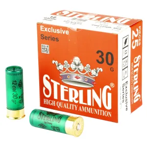 Sterling Exclusive Series, 12 Gauge 2.75 in, #8, 1 1/6 oz, Shot Shell, 25 Round Box 8698779950644