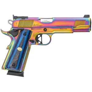 Charles Daly 440183 1911 Empire Grade Full Size Frame 45 ACP 8+1 5 Stainless Steel Barrel, Nebula PVD Serrated Steel Slide, Steel w/Beavertail Frame, Black G10 Grip, Pistol
