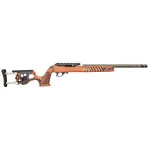 Black Rain Ordnance Professional, Semi-auto Rifle, 22 LR, 18.5 in Proof Research Threaded Barrel, 1/2X28 in Thread Pitch, Cerakote Finish, Copper Suede Battleworn, Luth AR MCA-22 Stock, 10 Rounds, 1 Mag BRO-22-P-CSB