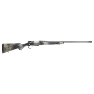 Bergara Rifles B14LM5010 B-14 Wilderness Ridge 28 Nosler 2+1 26in Threaded Barrel, Sniper Gray Cerakote, Woodland Camo Stock