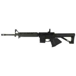 Springfield SAINT 5.56, Semi-auto, AR, 223 Remington/556NATO, 16 in Barrel, 1:8 Twist, Muzzle Brake Included, Black, Magpul Fixed Stock, Strike Industries Featureless Grip, Mid-Length Gas System, 6lbs