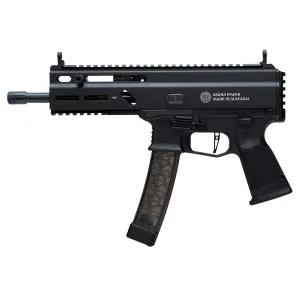 Grand Power Stribog SP9A3, Semi-auto Pistol, 9MM, 8 in Threaded Barrel, Aluminum Frame, Non-Reciprocating Charging Handle, M-LOK Rail, Matte Finish, Black, 30 Rounds, 3 Mags, Plastic Hard Case GRP8588005808538