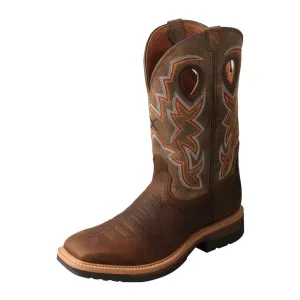 TWISTED X Mens Lite Cowboy Taupe/Bomber Workboot (MLCA001)