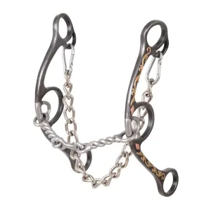 CLASSIC EQUINE Sherry Cervi Long/Short Shank Twisted Wire Dogbone Barrel Bit (BBIT3LS22SS)