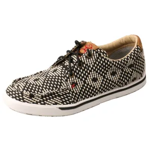 TWISTED X Women's Hooey Lopper Black/White Casual Shoes (WHYC017)