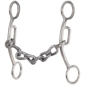 CLASSIC EQUINE Carol Goostree Delight Shank Gag Barrel Bit with Chain (GTDBIT30)