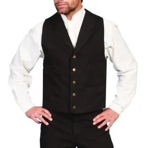 SCULLY Mens Lined Button Cotton Canvas Vest