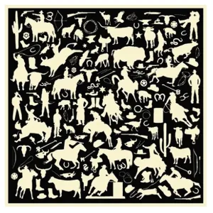 WYOMING TRADERS Cowboy Silhouette Regular Jacquard Silk Scarf