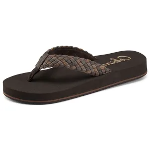 COBIAN Women's Braided Bounce Flip Flop Sandals (BRB10)