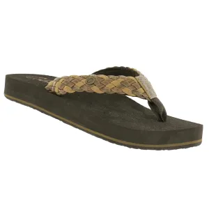 COBIAN Women's Braided Bounce Flip Flop Sandals (BRB10)