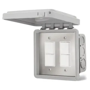INFRATECH Duplex Stack Switch Single/Dual Flush Mount Controller with Weatherproof Cover