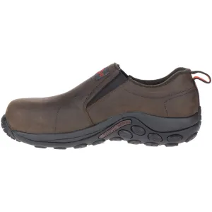 MERRELL Men's Jungle Moc Leather Comp Toe SD+ Espresso Wide Width Work Shoes (J099381W)