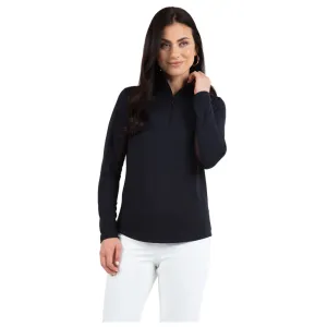 IBKUL Women's Solid Long Sleeve Mock Neck Top (80000)