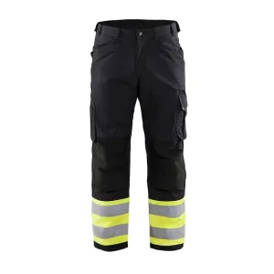 BLAKLADER 1697 Visibility Black/Yellow Hi-Vis Ripstop Pants (169713309933)