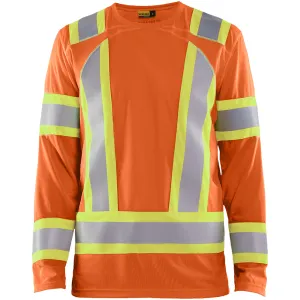 BLAKLADER Men's 3496 CSA Hi-Vis Orange LS T-Shirt (349610115300)