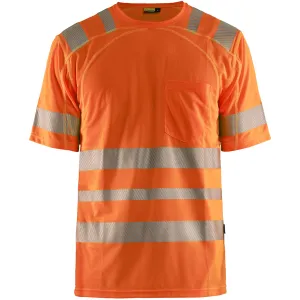 BLAKLADER Men's 3490 US Hi-Vis SS T-Shirt