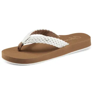 COBIAN Women's Braided Bounce Flip Flop Sandals (BRB10)