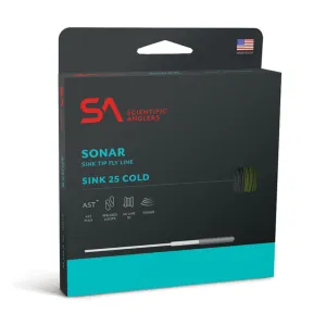 SCIENTIFIC ANGLERS Sonar Sink 25 Cold 200 Grain 6-7 Wt Moss and Charcoal Fly Line (121484)