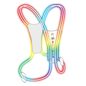 AMPHIPOD Xinglet Optic Beam Lite USB Rechargeable Wild Rainbow Hi-Viz/Reflective Vest (457-29)