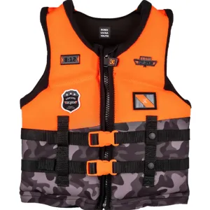 RONIX Boy's Top Grom Orange/Black Camo CGA Life Vest, Youth (224172)