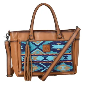 STS Mojave Sky Multi-Blue Aztec Satchel (STS31840)