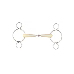 HAPPY MOUTH Jointed 2-Ring Gag Bit (452955SS)