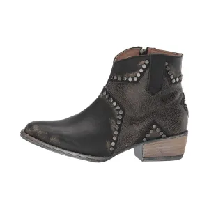 CORRAL Women's Black Star Inlay And Studs Ankle Boots (Q5070-M-05)