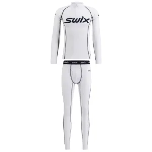 SWIX Mens RaceX Bodywear Halfzip Bright White Size XL Shirt And SWIX Mens RaceX Bodywear Pants Bright White Size XL