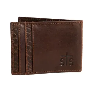 STS Men's Catalina Croc Money Clip Card Wallet (STS-63485)