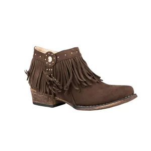 ROPER Little Girls Brown Brittany Fringe Studs Ankle Boots (09-018-1567-2764-BR)