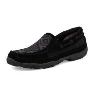 TWISTED X Women's Slip-On Black/Gray Driving Moc (WDMS025)