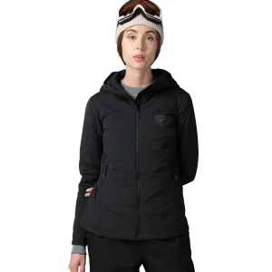 ROSSIGNOL Women's Opside Light Insulated Black Hooded Jacket (RLMWJ16-200)