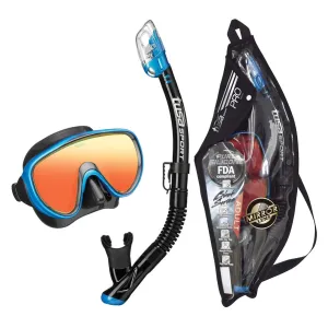 TUSA Serene Adult Mirrored Lens Mask and Snorkel Combo (UC-1625PMQB)