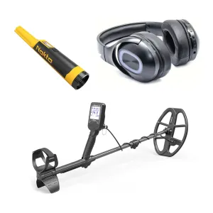 NOKTA The Legend Metal Detector with Bluetooth Headphones and Accupoint Pinpointer (11000839+11000116)