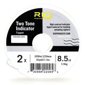 RIO PRODUCTS Two-Tone Black/White 2x Indicator Tippet (6-22473)