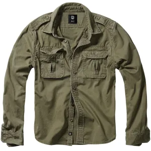 BRANDIT INDIVIDUAL WEAR Men's Rugged Black Long Sleeve Shirt (9373-11002)