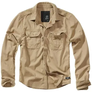 BRANDIT INDIVIDUAL WEAR Men's Rugged Black Long Sleeve Shirt (9373-11002)