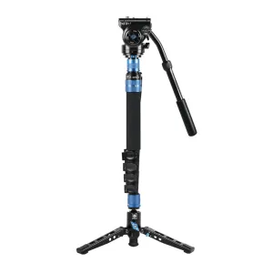 SIRUI P325FS 5 Section Carbon Fiber 360 Panning Monopod With VH-10 Fluid Video Head