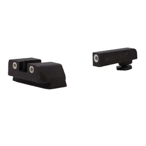 WILLIAMS Triton Classic Series White Night Sights for Glock 17, 19/19x, 22, 23, 24, 26, 27, 33, 34, 35, 37, 38, 39, 45 (694293)