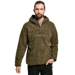 BRANDIT INDIVIDUAL WEAR Men's Hooded Fleece Quarter Zip Black Pullover (5023-11002)