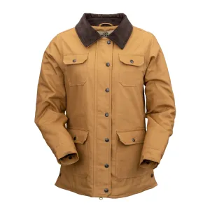 OUTBACK TRADING Ladies Gidley Tan Canvas Jacket (29862-CVS)