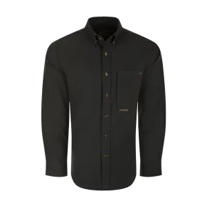 DRAKE Men's Autumn Brushed Twill Solid LS Shirt (DS2190)