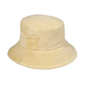 LACK OF COLOR Wave Bucket Yellow Terry Hat, Size: S/M (YELLTERBUCK-YLW-SM)