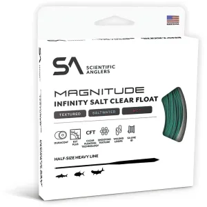 SCIENTIFIC ANGLERS Magnitude Textured Infinity Salt 12ft Clear Float Ti Aqua/Clear Fly Line (1432)