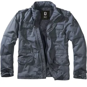BRANDIT INDIVIDUAL WEAR Men's Sherpa-Lined Black Military Jacket (9390-11002)