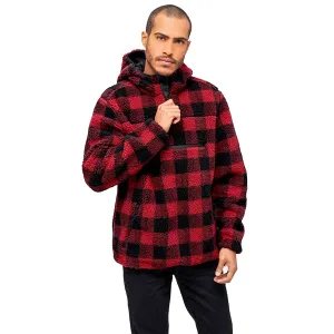 BRANDIT INDIVIDUAL WEAR Men's Hooded Fleece Quarter Zip Black Pullover (5023-11002)