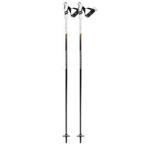 ROSSIGNOL Women's Electra Premium Carbon Clip Black/Gold Alpine Poles (RDN5000)