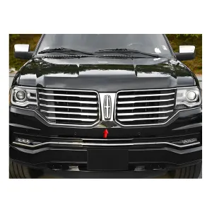 QAA 1-Piece Stainless Steel Front Grille Accent Trim Fits Lincoln Navigator 2015-2017 (SG55655)